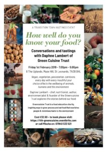 How well do you know your food? Conversations and tastings with Daphne Lambert @ 6, The Uplands Maze Hill St Leonards on Sea TN38 0HL