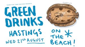 Green Drinks, August 2019 @ On the beach at the end of Sea Road, opposite Marina Fountain.
