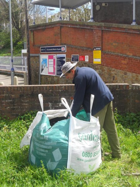 Using the compost donated by Gardenscape